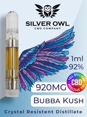 Silver Owl Full Spectrum CBD Cartridge Bubba Kush