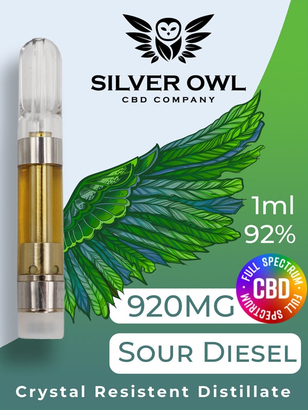 Silver Owl Full Spectrum CBD Cartridge Sour Diesel
