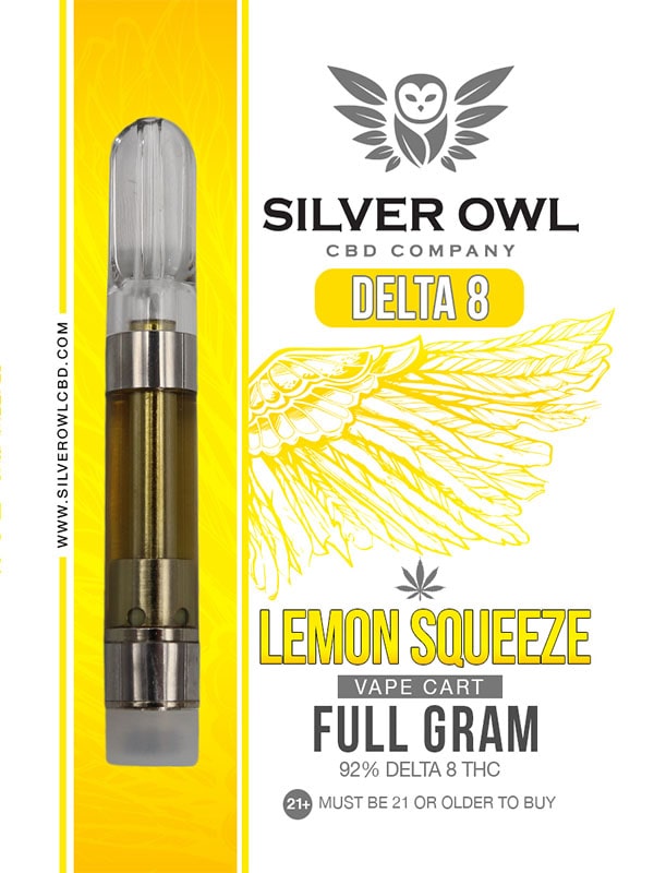 Silver Owl Delta 8 Cartridge Lemon Squeeze
