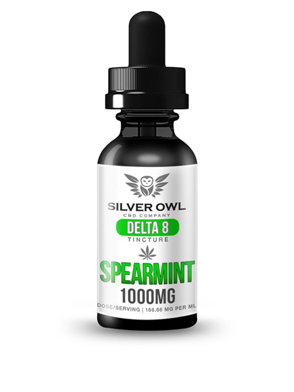 Silver Owl Delta 8 Tinctures Spearmint 1000