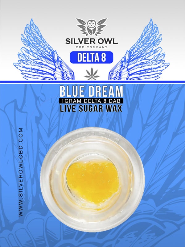 Silver Owl Delta 8 Live Sugar Wax Blue Dream