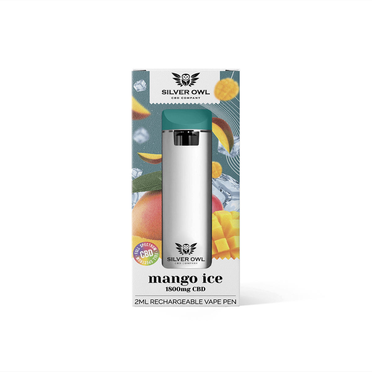 silver disposable vape Silver Glass Round Tip .5ml Disposable Vape Pen Battery main image 0